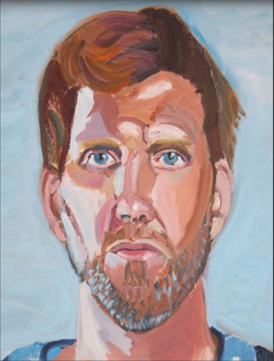 Painting of Dirk Nowitzki.